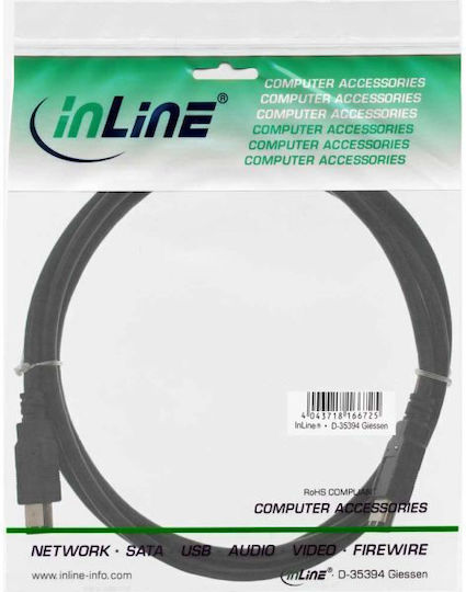 Inline Cable 34002 6-pin Firewire 4-pin Firewire 1.8 M Black