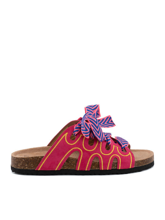 Flache Sandalen für Damen Anatomisch in Fuchsie Farbe