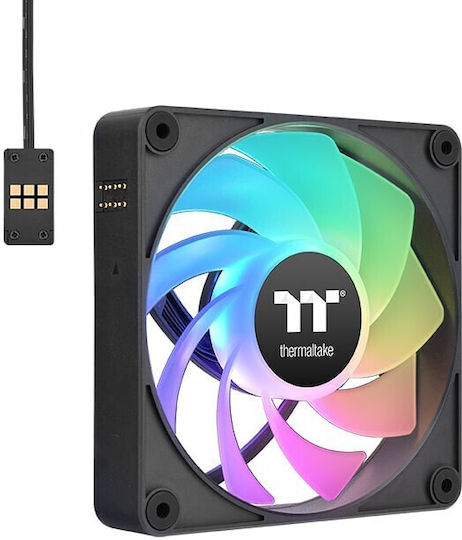 Thermaltake CT120 EX Ventilator Pentru Carcasă Cu Lamă Inversată (2000rpm / 65.82cfm) Cu Iluminare ARGB Și Conexiune 3-Pin / 4-Pin PWM 3 Buc