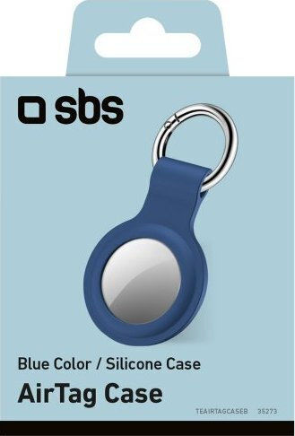 SBS Keyring Θήκη Μπρελόκ Σιλικόνης για AirTag σε Μπλε χρώμα