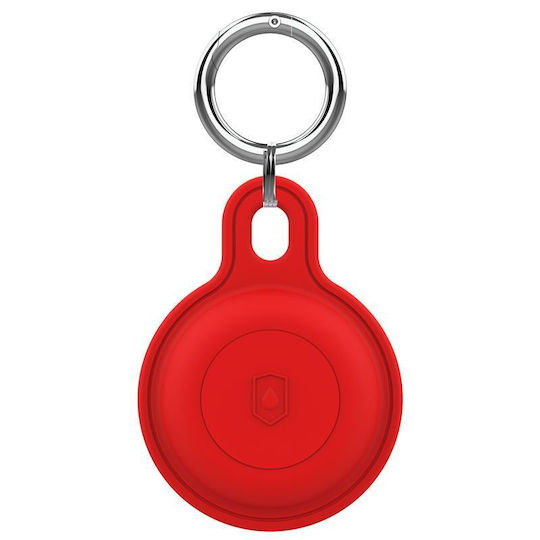 Mobile Origin Keychain Cazul Keychain Silicon pentru AirTag în culoarea Roșu