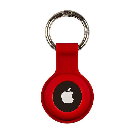 Mobile Origin Schlüsselbund-Etui Silikon für AirTag in Rot Farbe