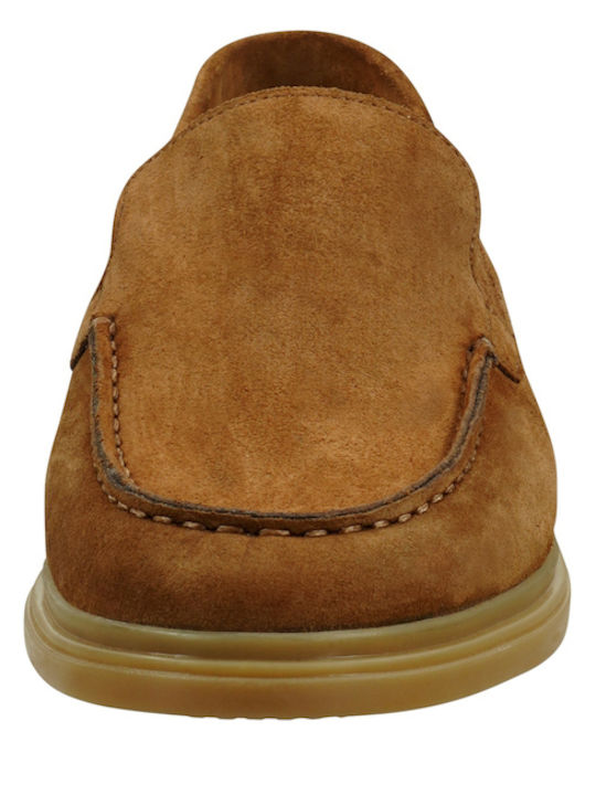 Boery Δερμάτινα Ανδρικά Loafers σε Καφέ Χρώμα