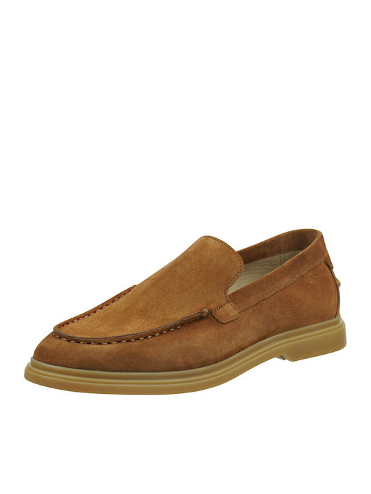 Boery Δερμάτινα Ανδρικά Loafers σε Καφέ Χρώμα