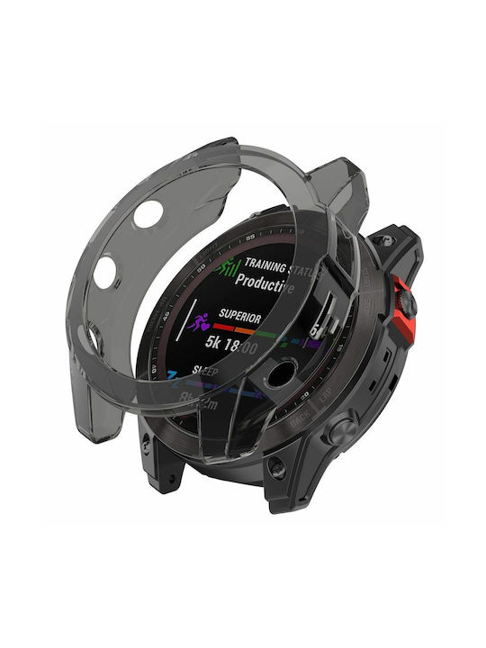 Tech-Protect Defense Silikonhülle in Schwarz Farbe für Garmin Fenix 7X