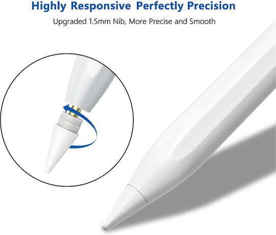 Techsuit AX10 Digital Touch Pen mit Palm Rejection für iPad in Weiß Farbe
