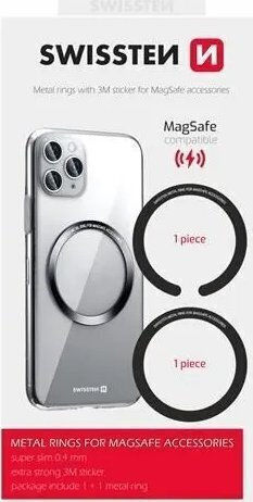 Swissten MagSafe-Ring Schwarz 2Stück