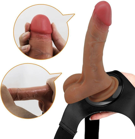 Pretty Love Universal Gurtzeug mit Dildo und Vibration in Braun Farbe