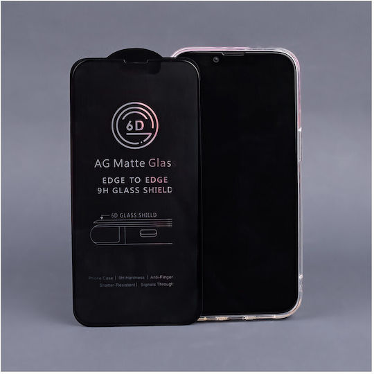 Matte Full Face Tempered Glass Black (iPhone 13 mini)