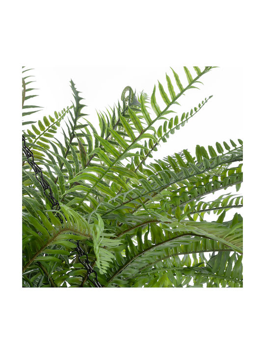 Globostar Artificial Garden Fern Hanging Plant 20624 Τεχνητό Κρεμαστό Διακοσμητικό Φυτό Φτέρης Y45cm