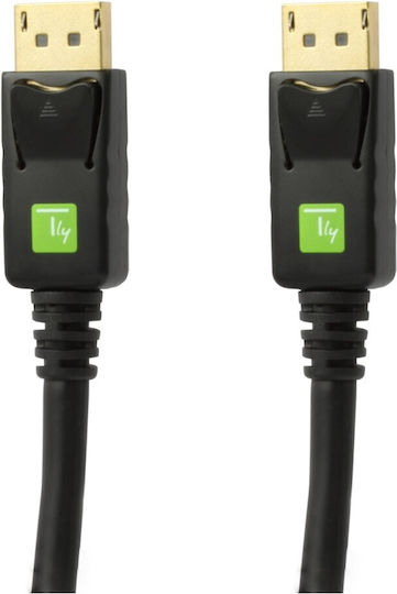Techly Кабел DisplayPort мъжки - DisplayPort мъжки 5м Черен (026623)