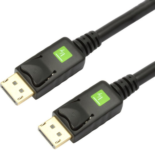 Techly Кабел DisplayPort мъжки - DisplayPort мъжки 5м Черен (026623)