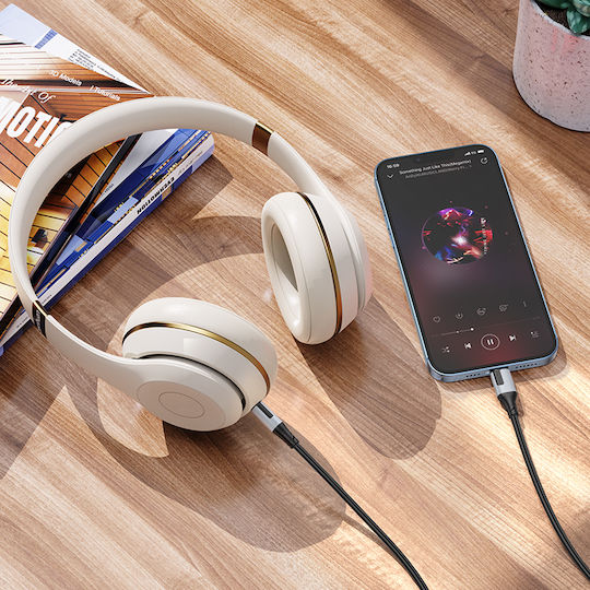 Borofone BL19 Редовна 3.5mm към Lightning кабел Черен 1м