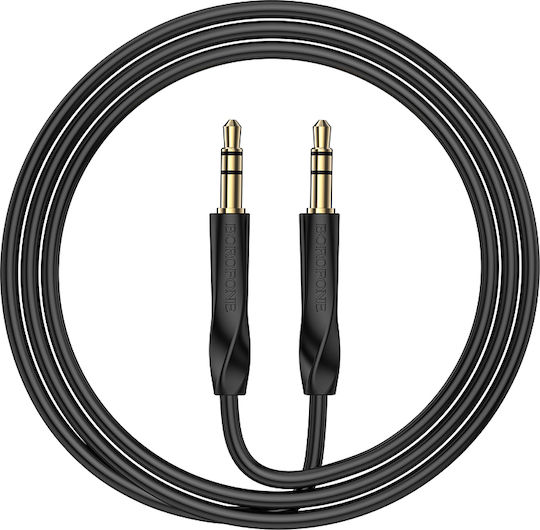 Borofone 3,5mm Klinkenkabel 3,5mm Stecker - 3,5mm Stecker Schwarz 1m Bl16