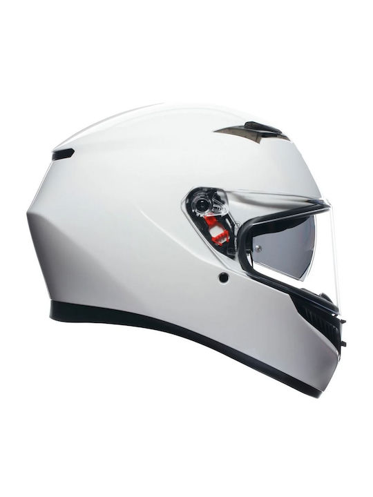 AGV K3 Setta White Motorcycle Helmet Full Face ECE 22.06 1550gr with Pinlock and Sunvisor