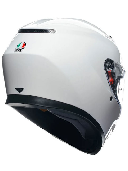 AGV K3 Setta White Motorcycle Helmet Full Face ECE 22.06 1550gr with Pinlock and Sunvisor