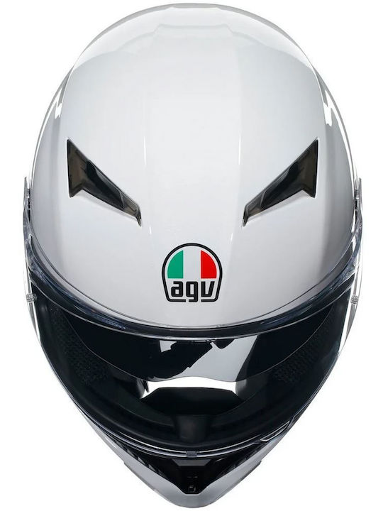 AGV K3 Setta White Motorcycle Helmet Full Face ECE 22.06 1550gr with Pinlock and Sunvisor