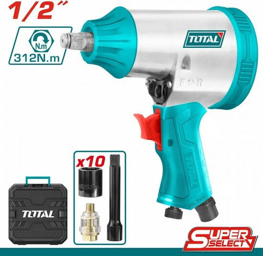 Total TAT41125 Αερόκλειδο 1/2" με Μέγιστη Ροπή 31.81kgm
