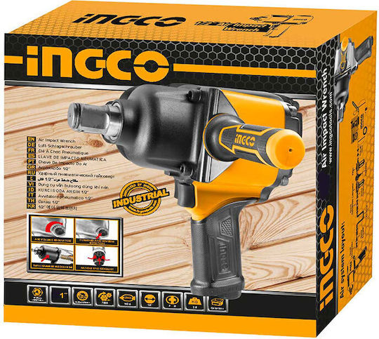 Ingco AIW11223 Air Impact Wrench 1 Square Drive with Maximum Torque 183.55kgm