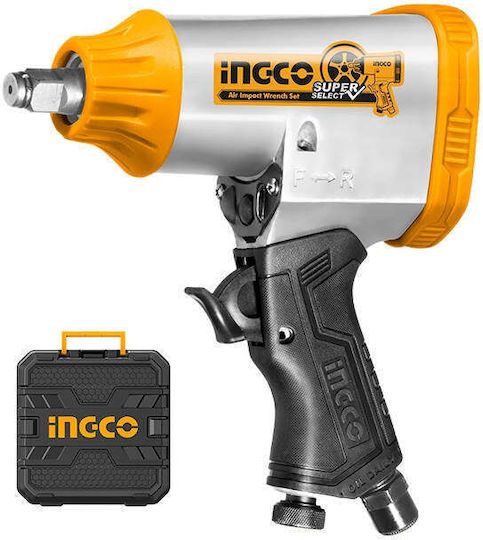 Ingco AIW12312 Въздушен Ключ 1/2" с Максимален Въртящ Момент 31.81kgm