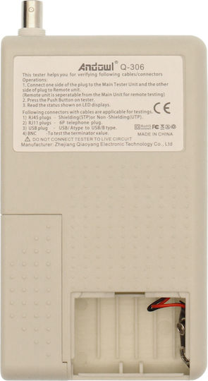 Andowl Q-316 Tester Καλωδίων Δικτύου RJ11 / RJ45 / USB / BNC