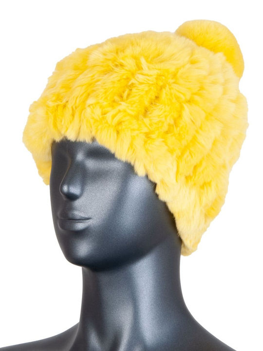 Beanie Frauen Beanie Gestrickt in Gelb Farbe