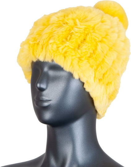 Beanie Frauen Beanie Gestrickt in Gelb Farbe