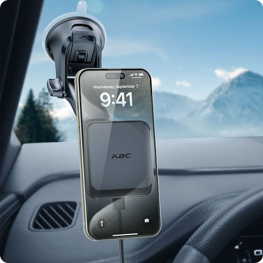 Car Mobile Mount with Adjustable Hooks Black