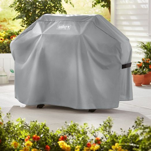 Weber Grill Cover Gray from Polyester with UV Protection 152cmx59cmx105cmcm