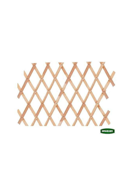 Foldable Garden Trellis Made of Wood with Rhombus Grid in Brown Colour 180x60cm