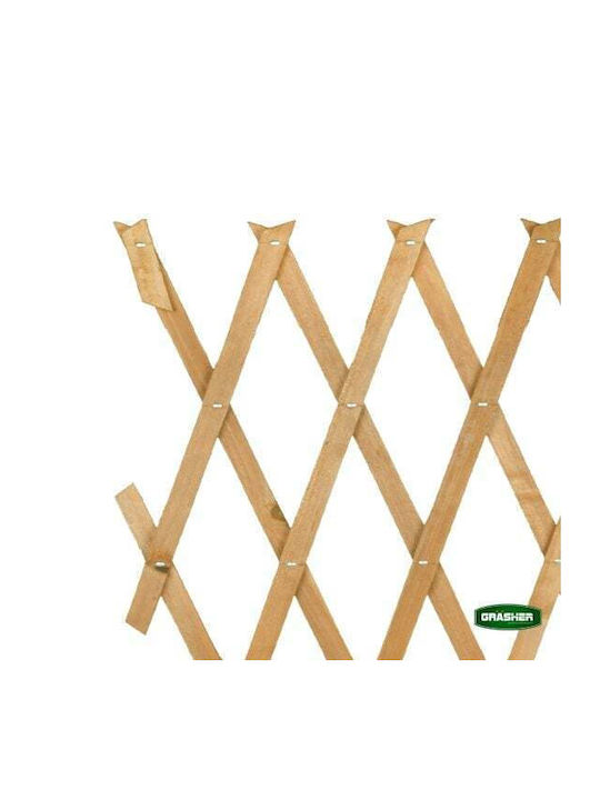 Foldable Garden Trellis Made of Wood with Rhombus Grid in Brown Colour 180x60cm
