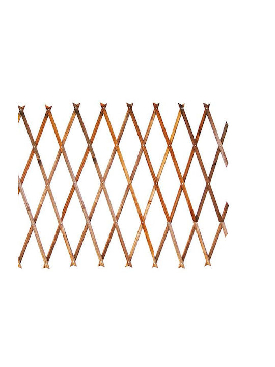 Foldable Garden Trellis Made of Wood with Rhombus Grid in Brown Colour 180x60cm