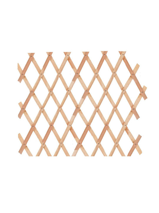 Foldable Garden Trellis Made of Wood with Rhombus Grid in Brown Colour 180x60cm