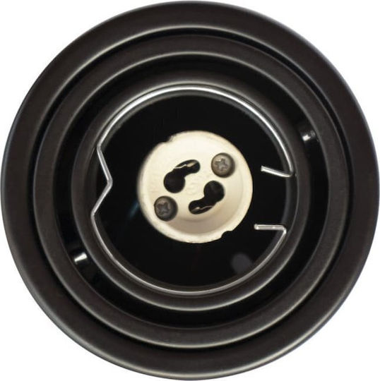 Bellalux Tuba Single Ceiling & Wall Spot with GU10 Lamp Adapter in Black Color
