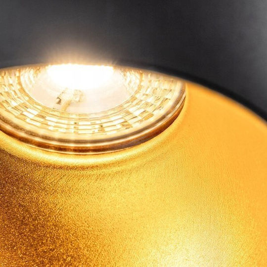 Gtv Einzel Spot mit Fassung GU10 in Schwarz Farbe