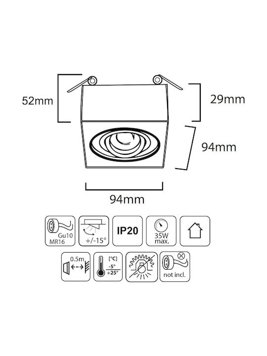 Maclean Energy Single Spot in White Color