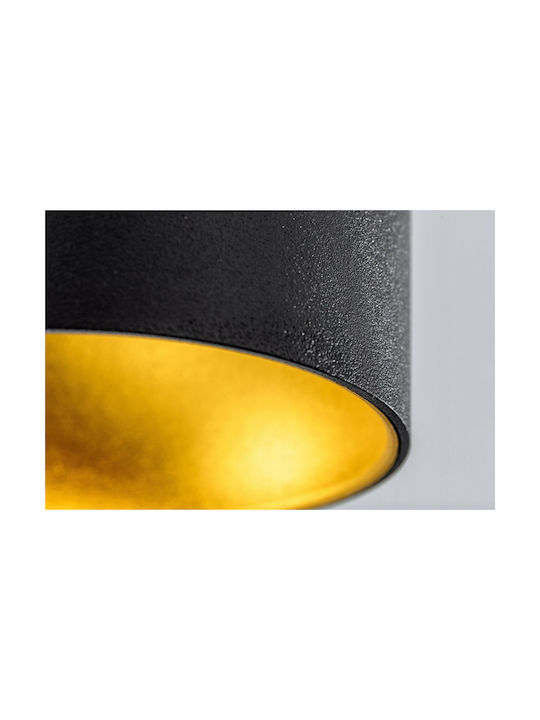 Gtv Einzel Spot mit Fassung GU10 in Schwarz Farbe