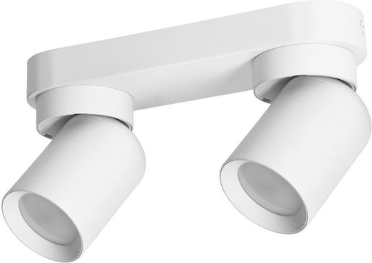 Orno Double Spot with Socket GU10 in White Color