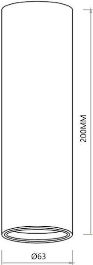 Eko Light Single Spot with Socket GU10 in Black Color