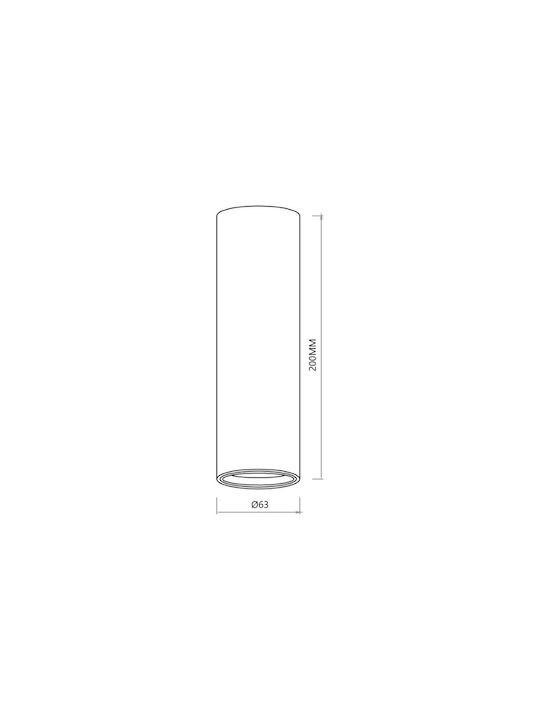 Eko Light Μονό Σποτ με Ντουί GU10 σε Λευκό Χρώμα