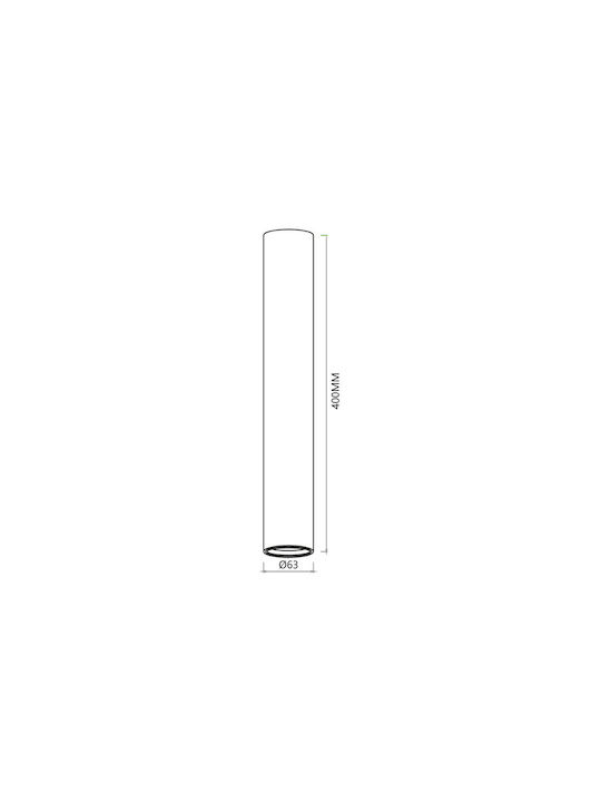 Eko Light Μονό Σποτ με Ντουί GU10 σε Μαύρο Χρώμα