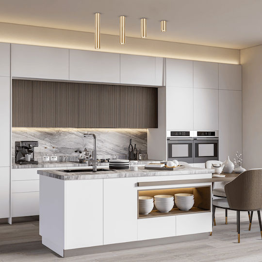 Eko Light Μονό Σποτ με Ντουί GU10 σε Χρυσό Χρώμα