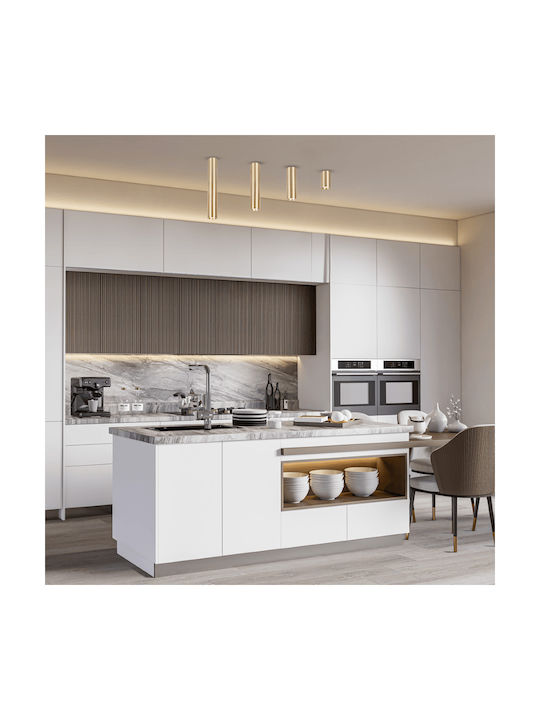 Eko Light Μονό Σποτ με Ντουί GU10 σε Χρυσό Χρώμα