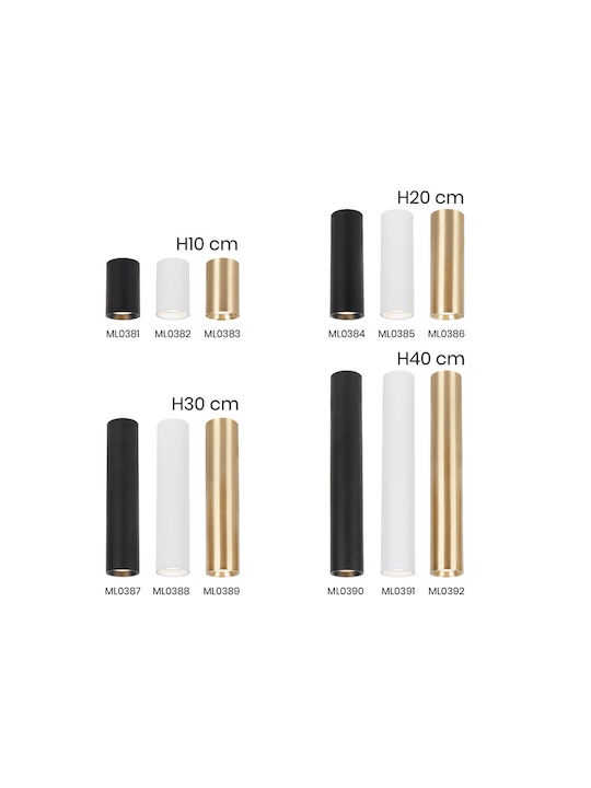 Eko Light Μονό Σποτ με Ντουί GU10 σε Χρυσό Χρώμα