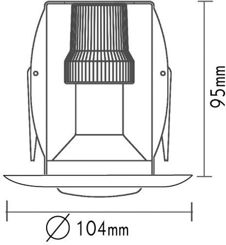 Aca Single Spot with Socket E14 in Black Color