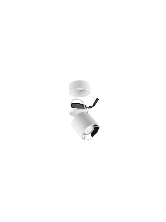 Trio Lighting Single Spot with Socket GU10 in White Color