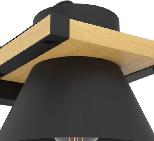 Eglo Single Spot with Socket E27 in Black Color
