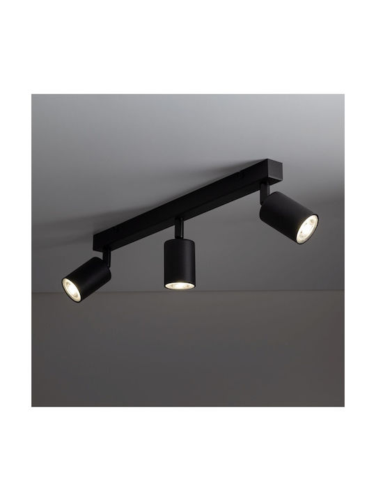 TK Lighting Σποτ με 10 Φώτα και με Ντουί GU10 σε Μαύρο Χρώμα