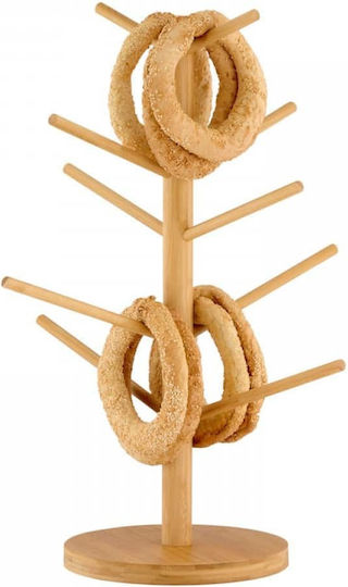 Ready Stand Coat Rack Bamboo 10 Positions Thessaloniki Bagel Dimensions Commercial Serving Item 23x23x54cm.
