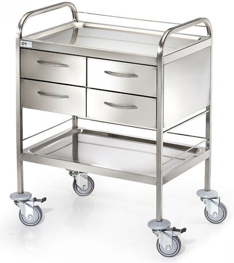 +DM Τροχήλατο Τραπεζάκι Krankenpflege B70xT50xH90cm D-24